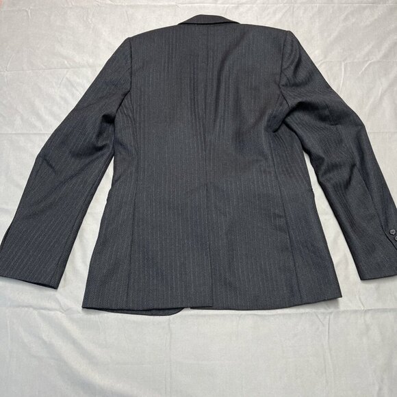 Marc by Marc Jacobs gray and blue striped mens 100% wool blazer size medium USA - Picture 14 of 16